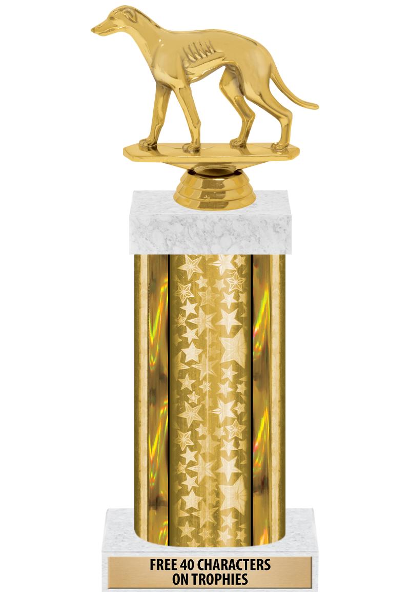 14"GOLD/GD-STARS-GD FIG/SQUARE