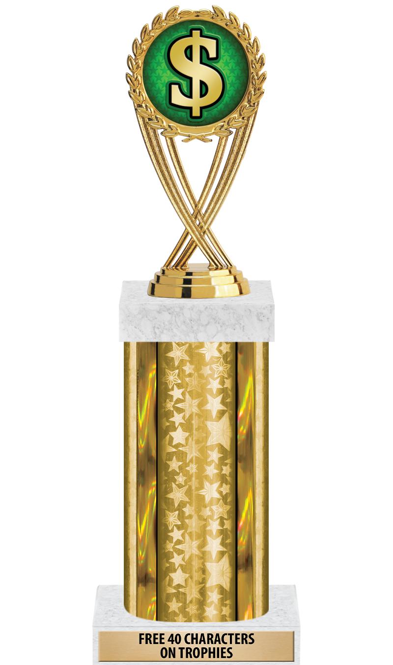 14"GOLD/GD-STARS-GD FIG/SQUARE