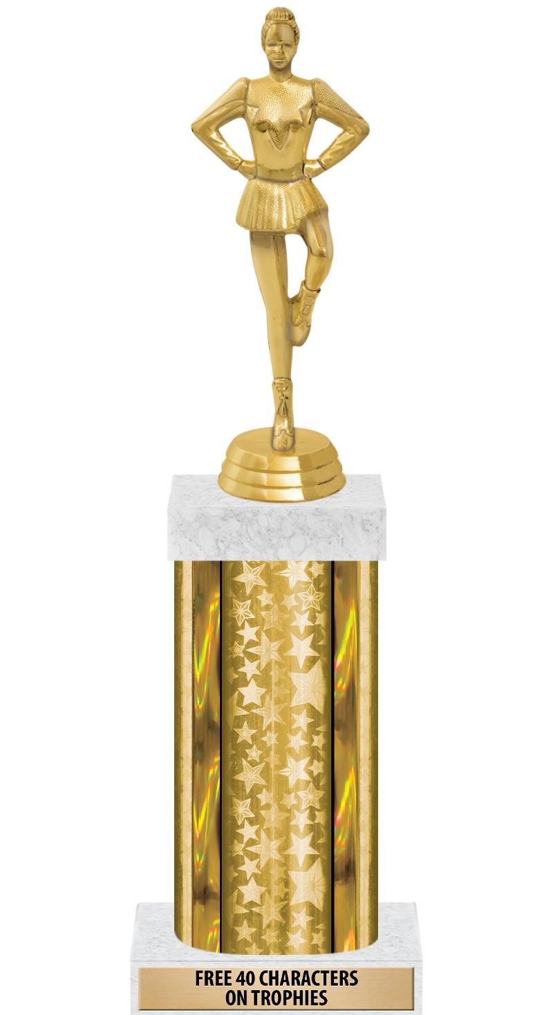 14"GOLD/GD-STARS-GD FIG/SQUARE