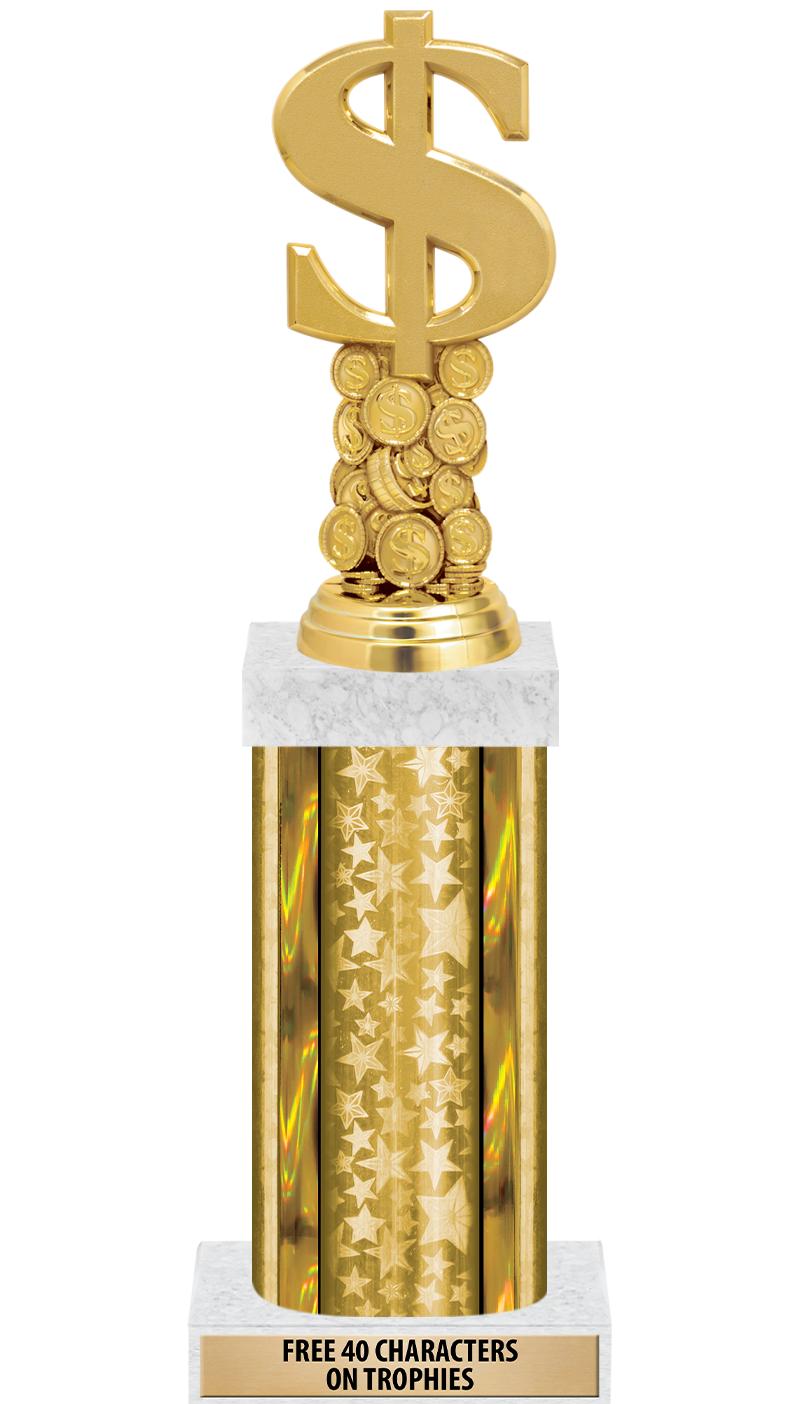 14"GOLD/GD-STARS-GD FIG/SQUARE