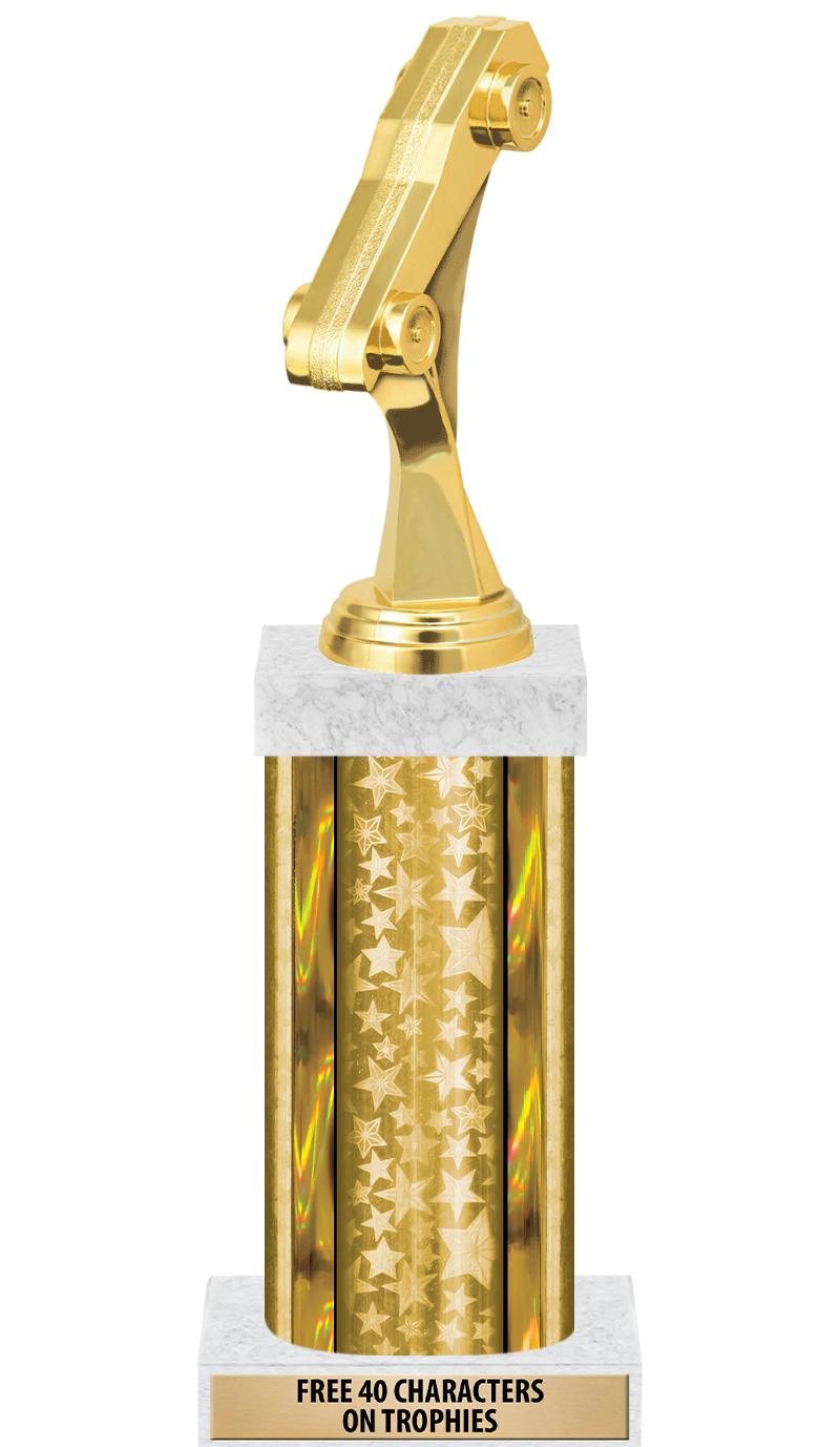 14"GOLD/GD-STARS-GD FIG/SQUARE