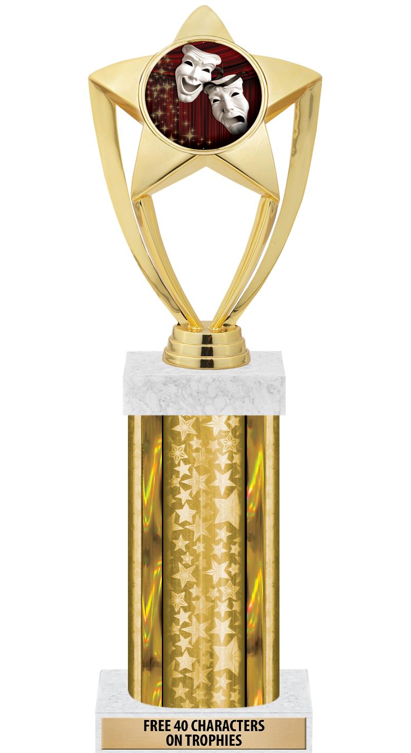 14"GOLD/GD-STARS-GD FIG/SQUARE