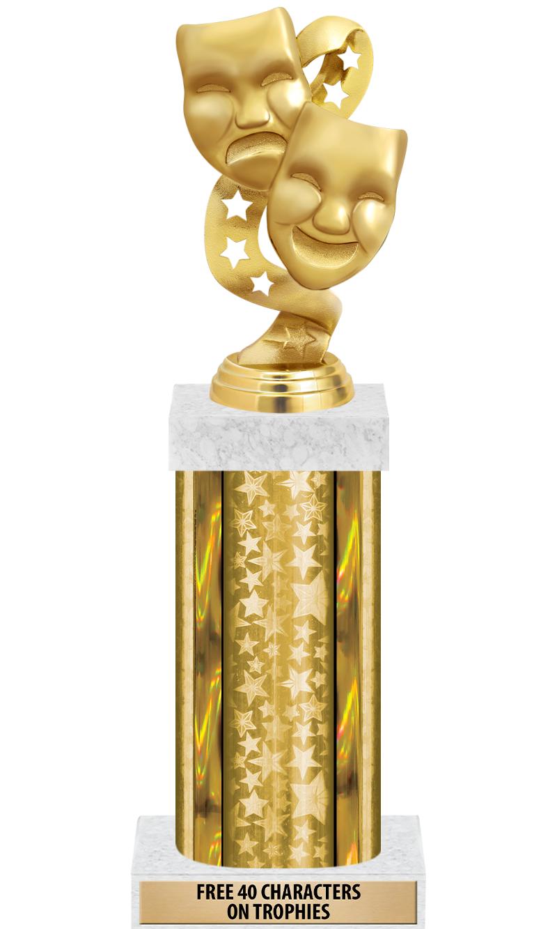 14"GOLD/GD-STARS-GD FIG/SQUARE