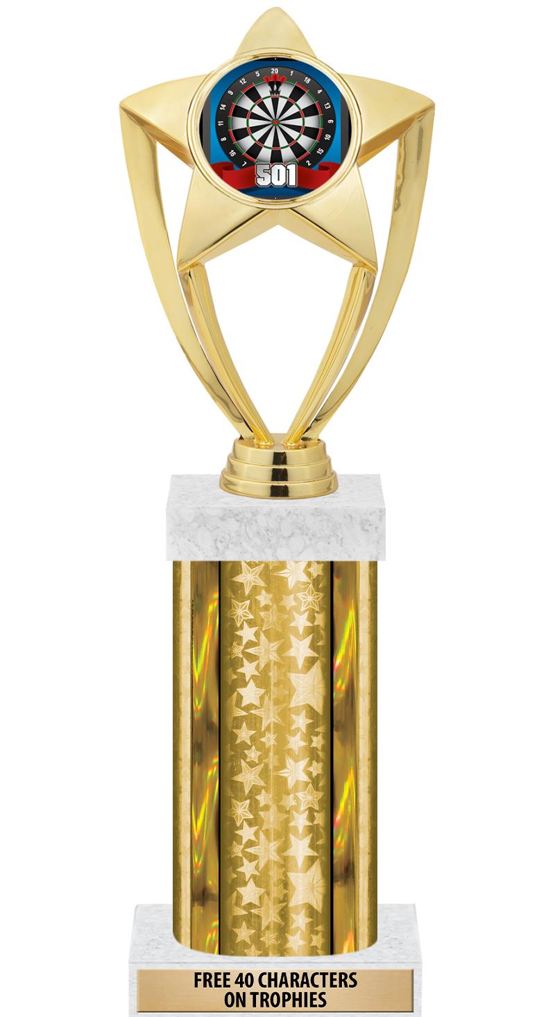 14"GOLD/GD-STARS-GD FIG/SQUARE