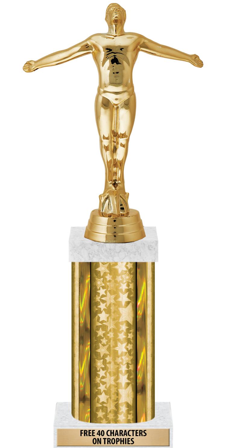 14"GOLD/GD-STARS-GD FIG/SQUARE