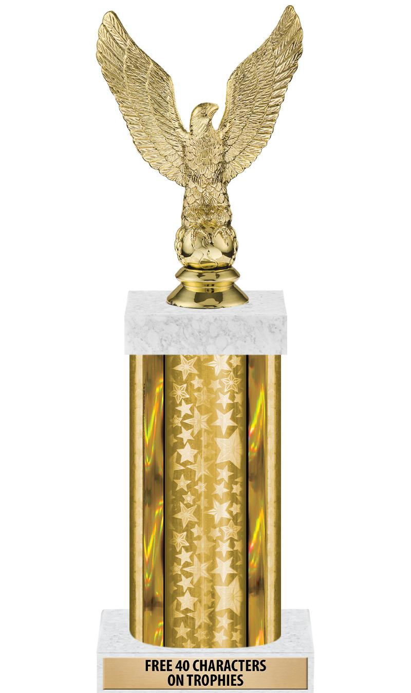 14"GOLD/GD-STARS-GD FIG/SQUARE