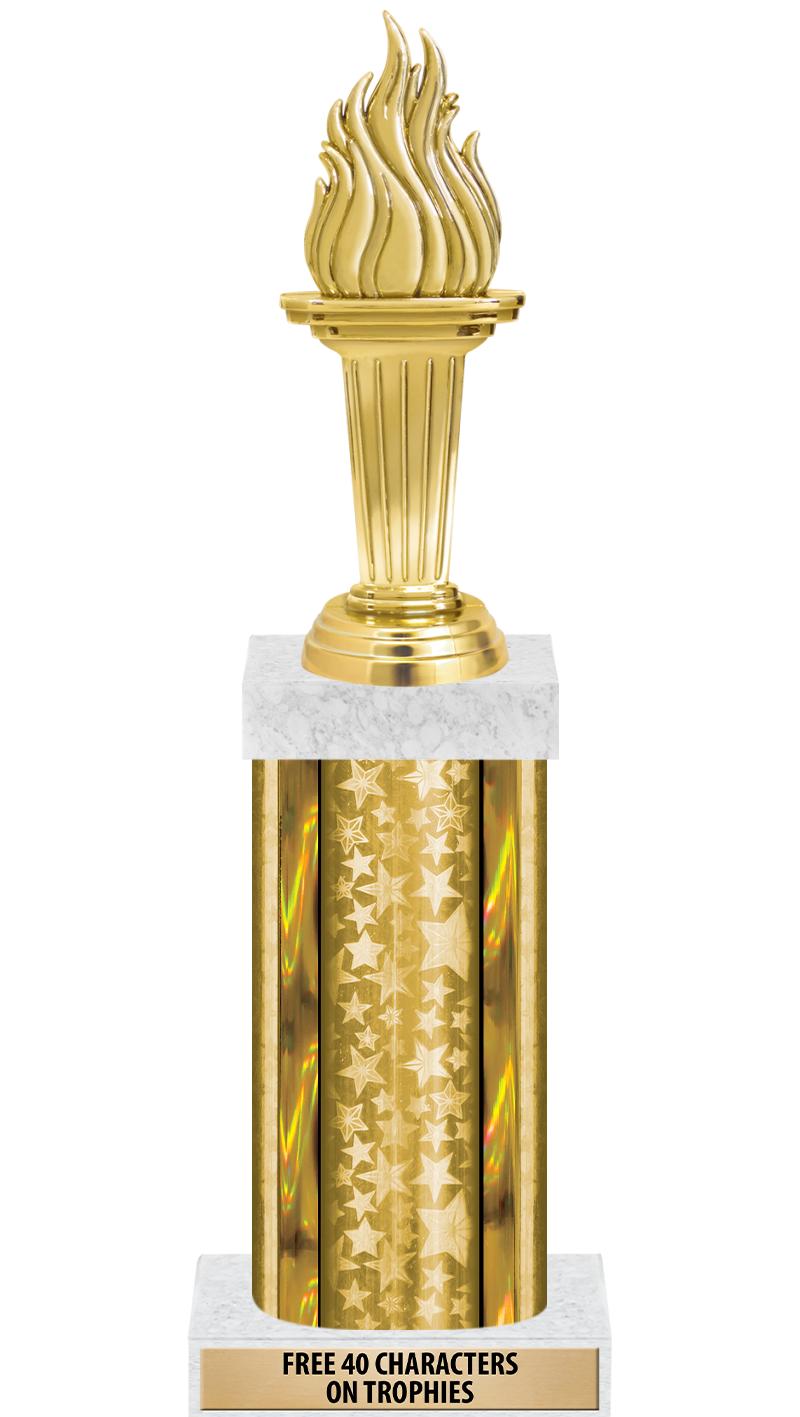 14"GOLD/GD-STARS-GD FIG/SQUARE