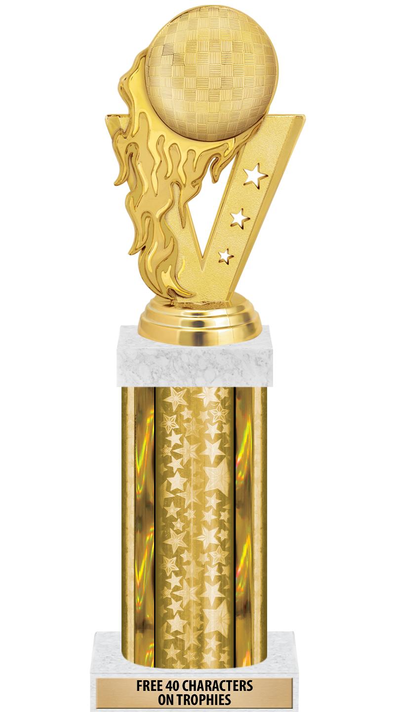 14"GOLD/GD-STARS-GD FIG/SQUARE