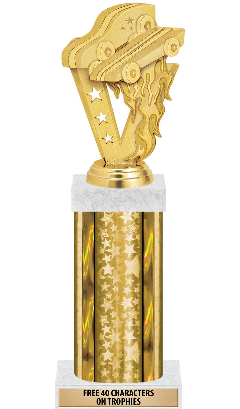 14"GOLD/GD-STARS-GD FIG/SQUARE