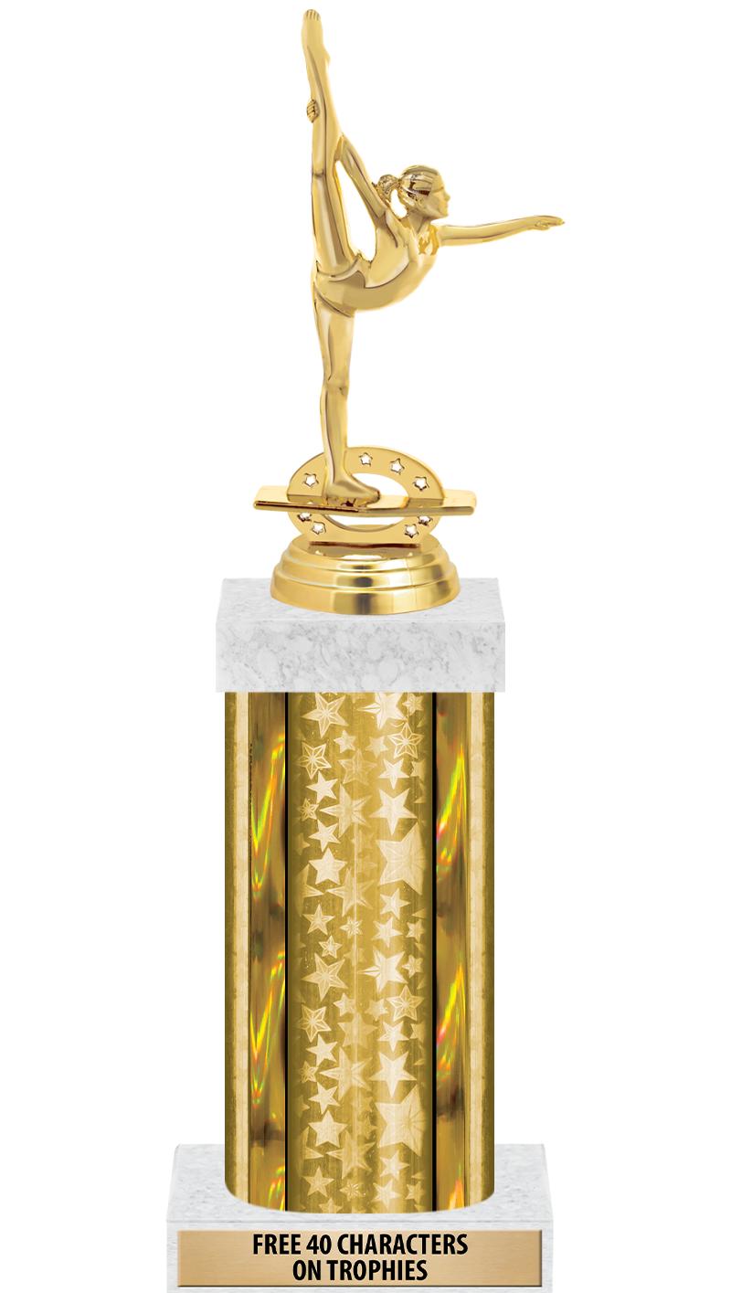 14"GOLD/GD-STARS-GD FIG/SQUARE