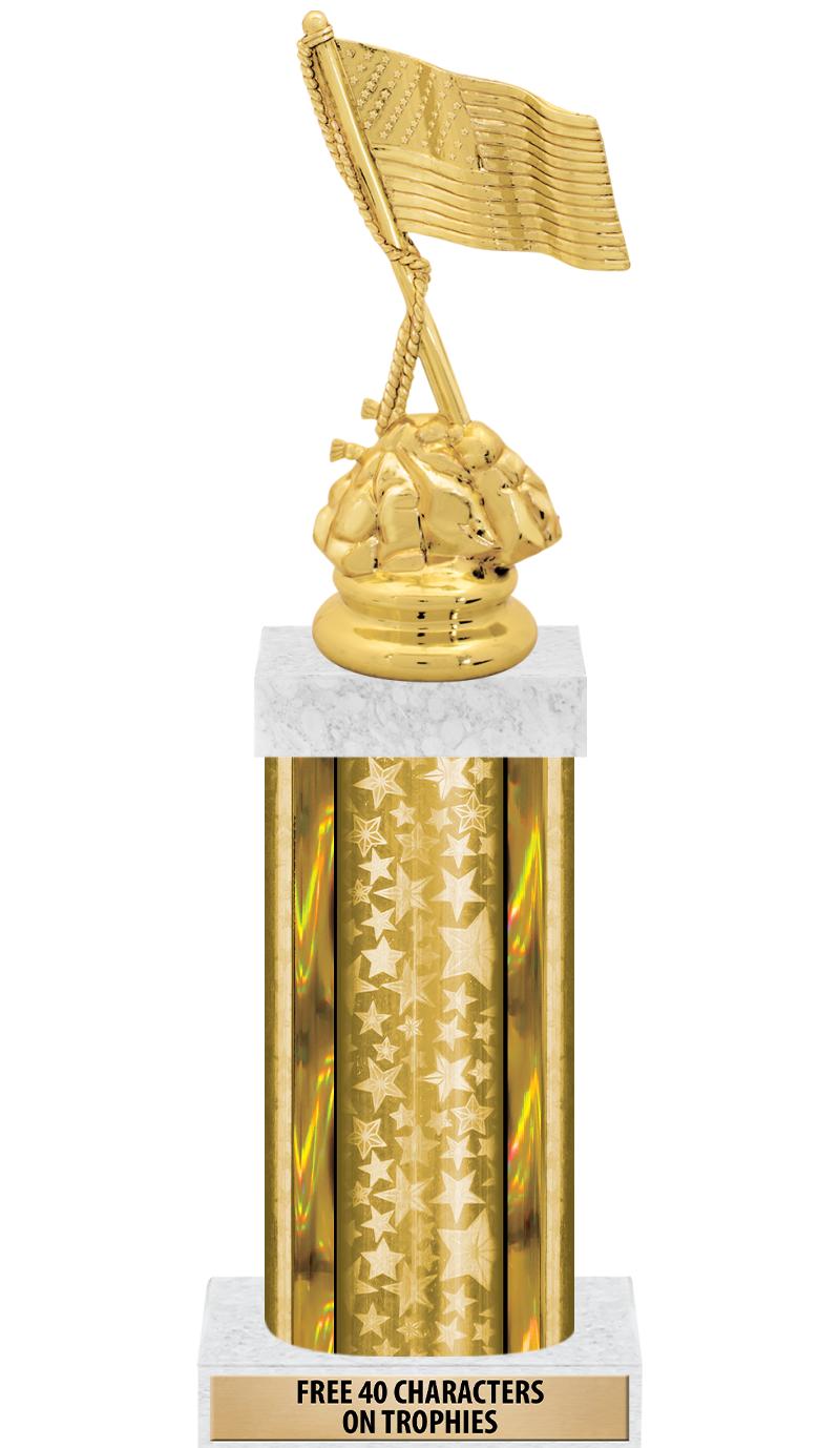 14"GOLD/GD-STARS-GD FIG/SQUARE