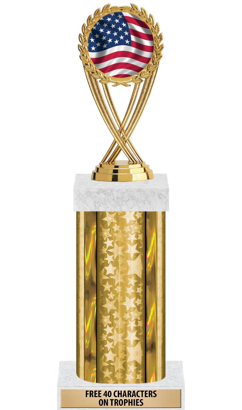 14"GOLD/GD-STARS-GD FIG/SQUARE