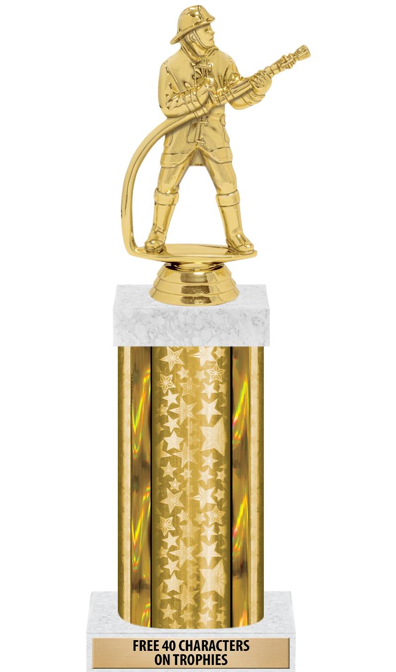 14"GOLD/GD-STARS-GD FIG/SQUARE