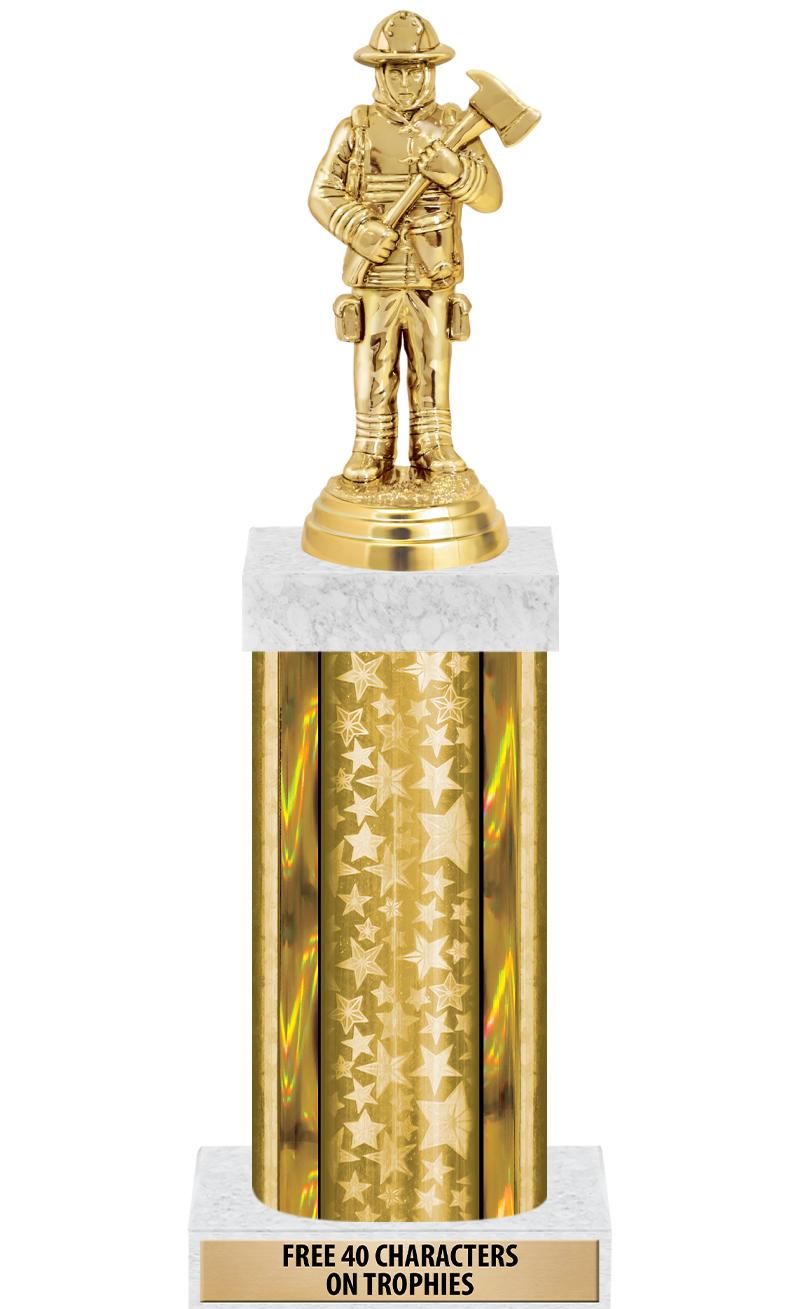 14"GOLD/GD-STARS-GD FIG/SQUARE