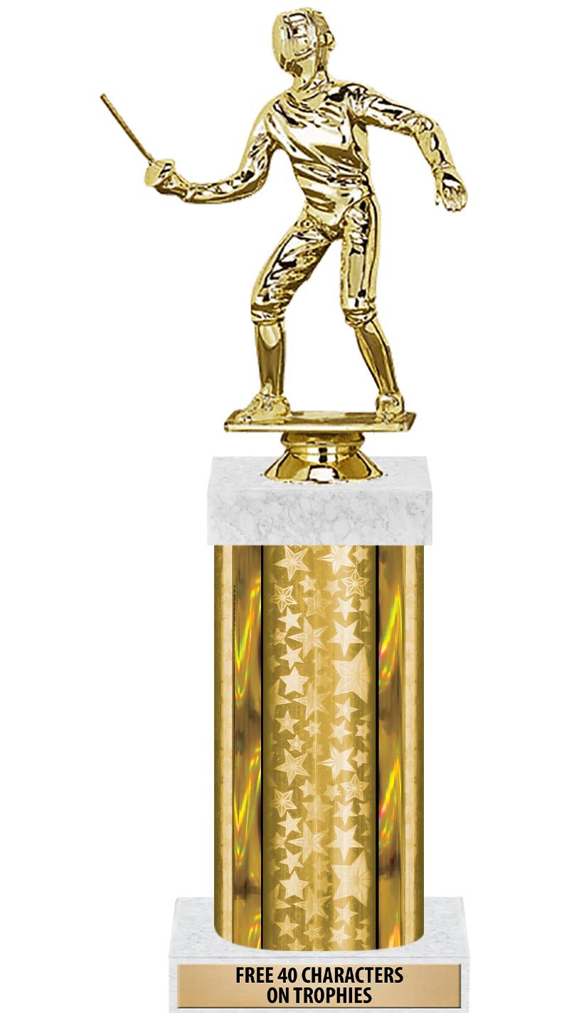 14"GOLD/GD-STARS-GD FIG/SQUARE