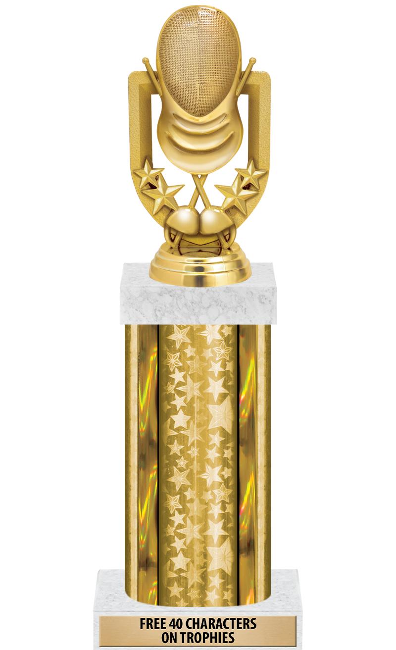 14"GOLD/GD-STARS-GD FIG/SQUARE