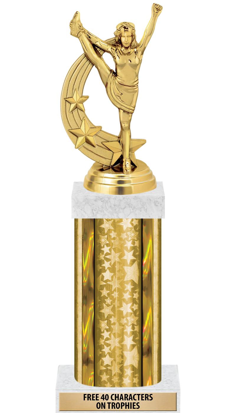 14"GOLD/GD-STARS-GD FIG/SQUARE