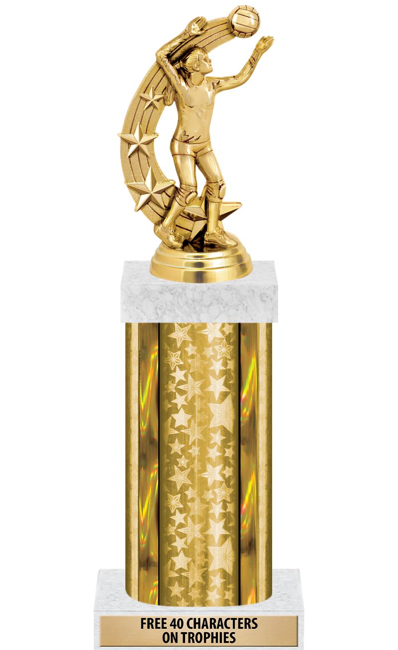 14"GOLD/GD-STARS-GD FIG/SQUARE