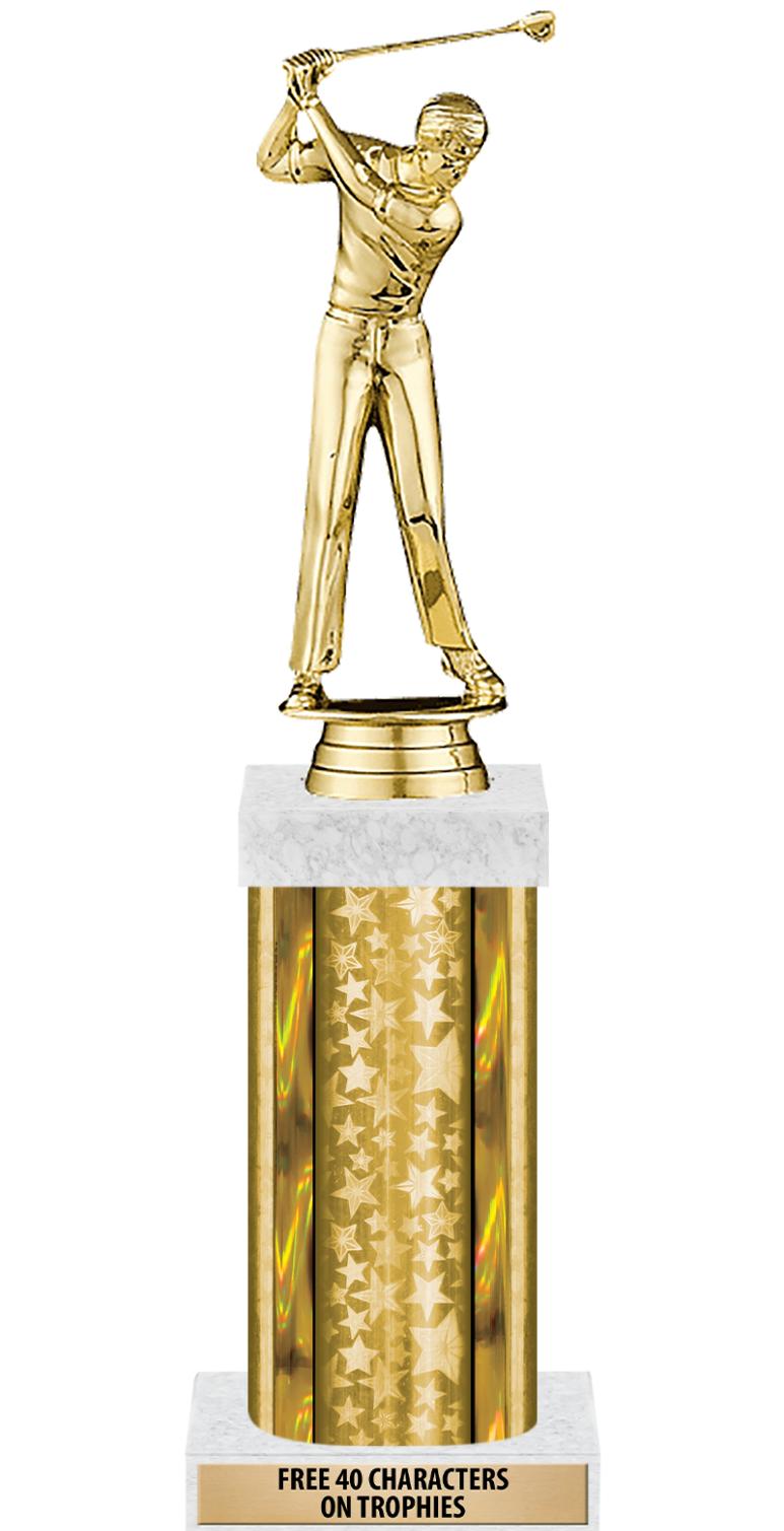 14"GOLD/GD-STARS-GD FIG/SQUARE