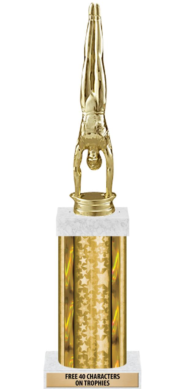 14"GOLD/GD-STARS-GD FIG/SQUARE