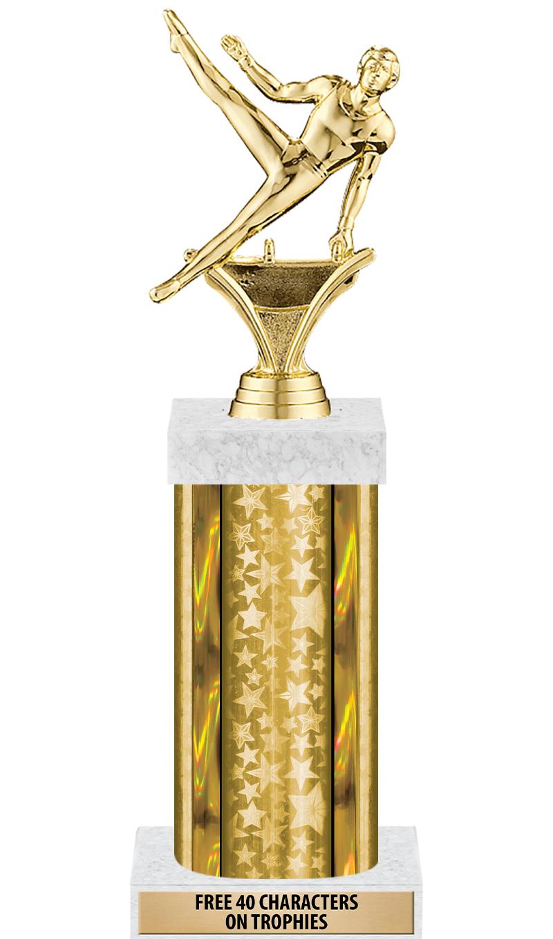 14"GOLD/GD-STARS-GD FIG/SQUARE