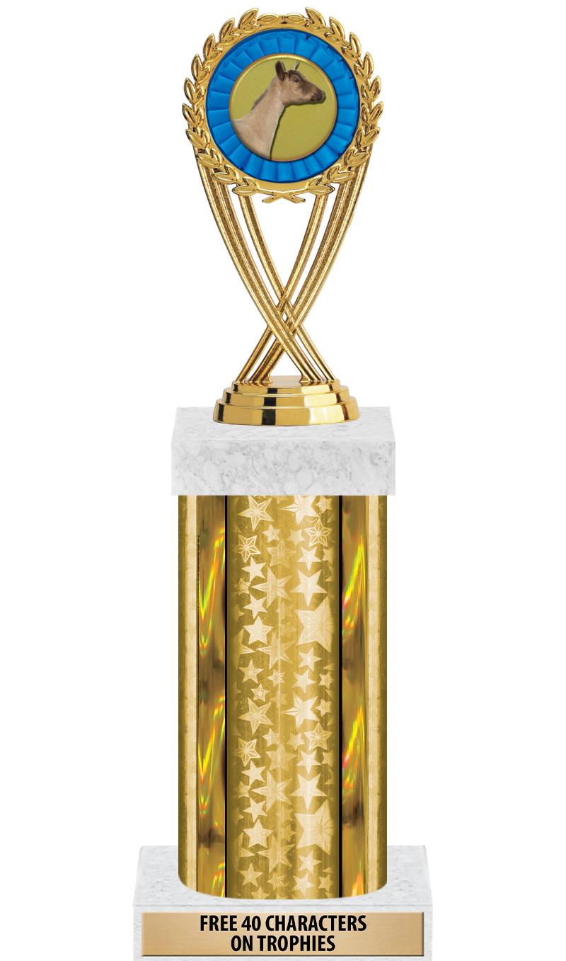 14"GOLD/GD-STARS-GD FIG/SQUARE