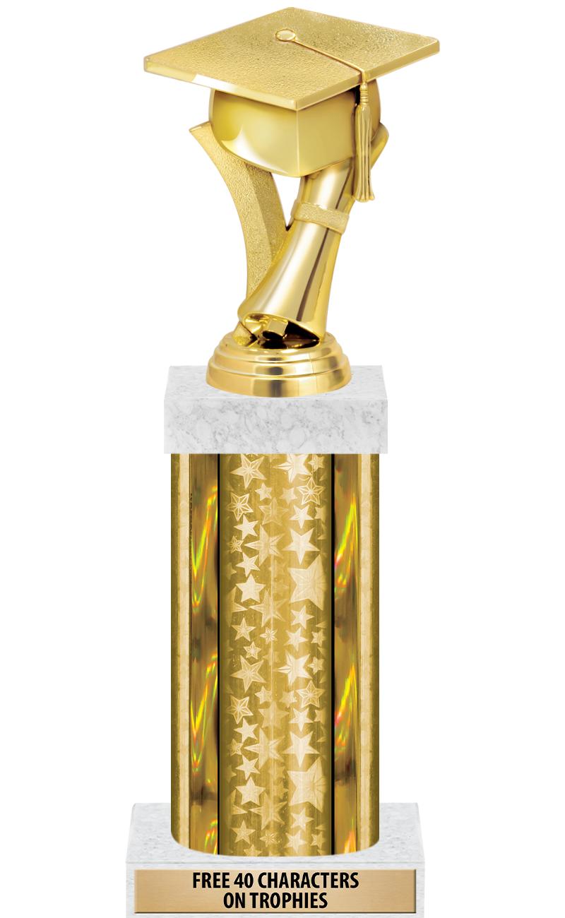 14"GOLD/GD-STARS-GD FIG/SQUARE