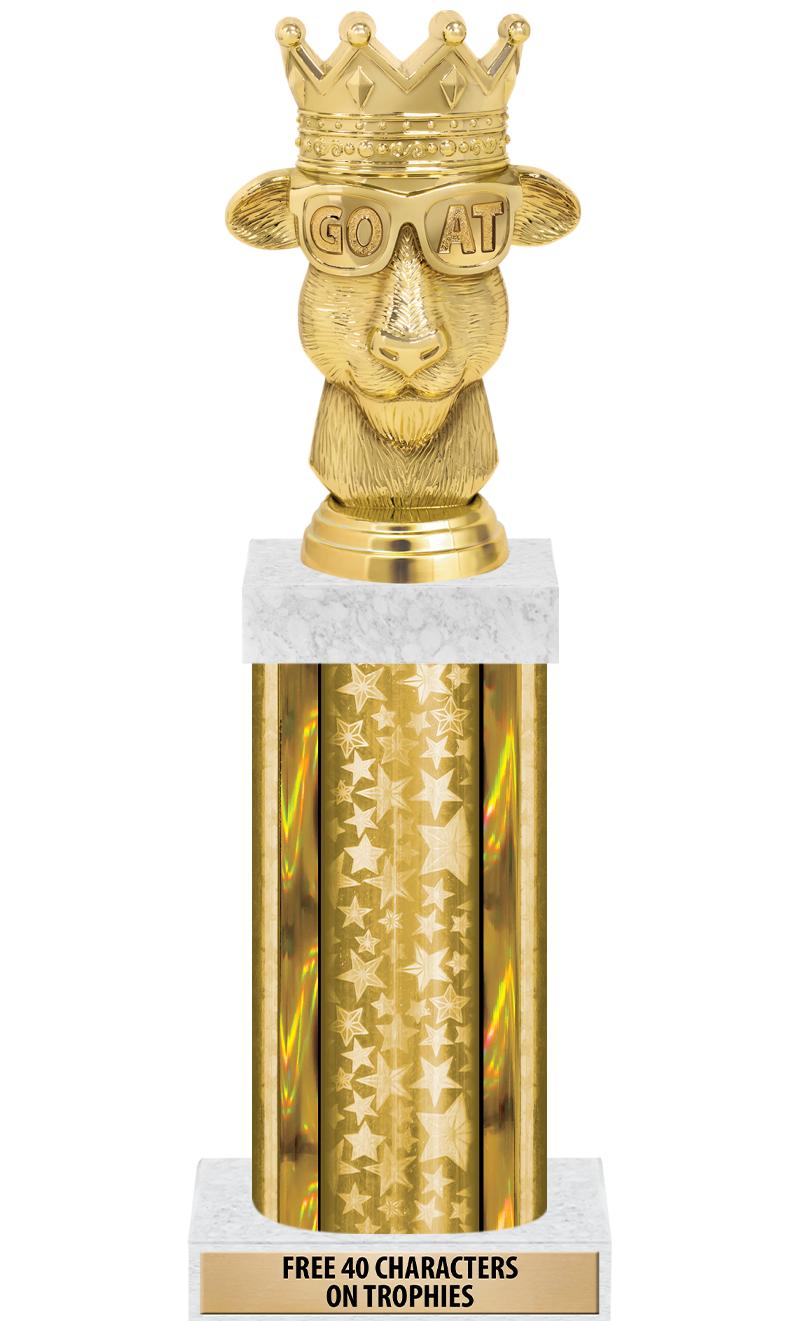 14"GOLD/GD-STARS-GD FIG/SQUARE