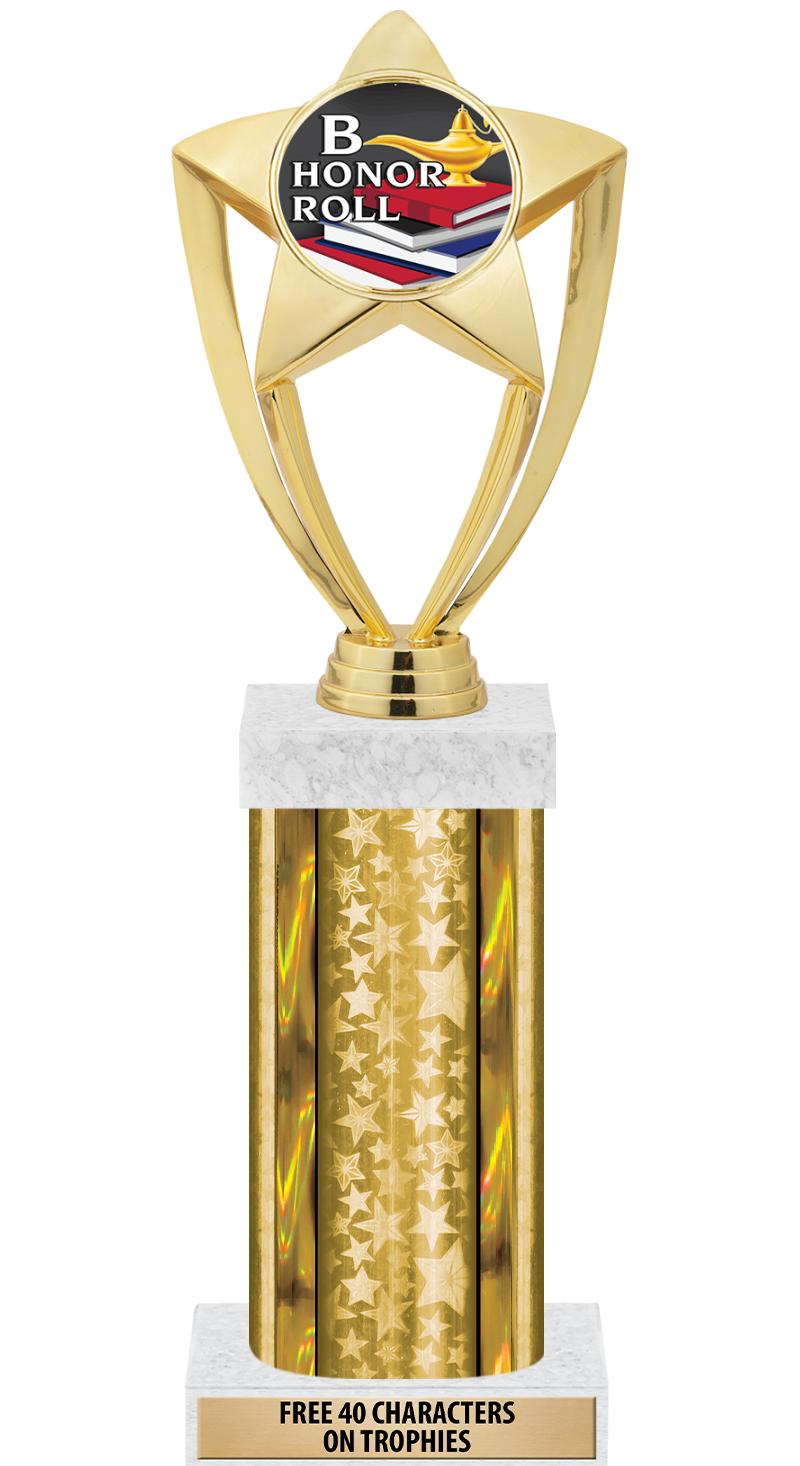 14"GOLD/GD-STARS-GD FIG/SQUARE