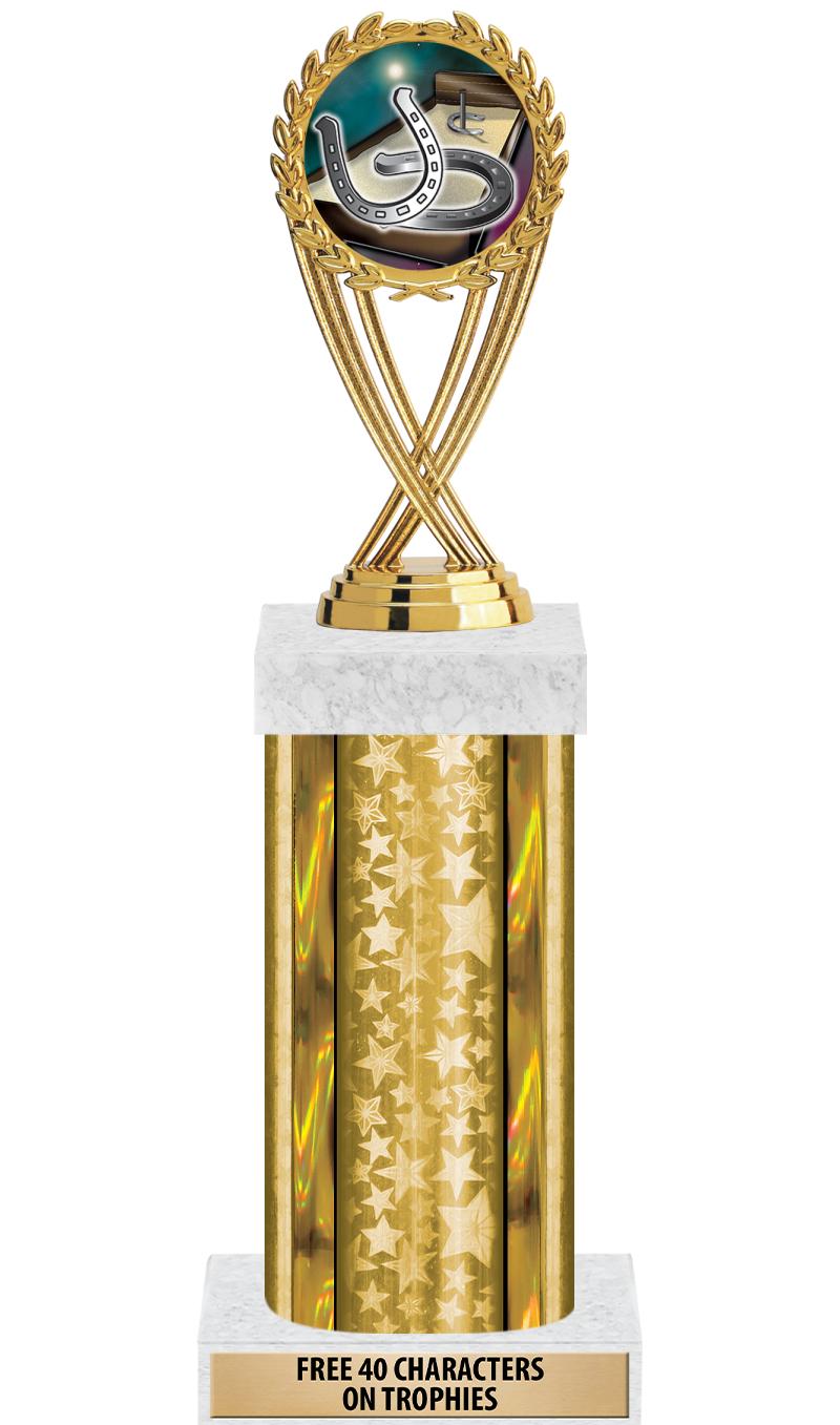 14"GOLD/GD-STARS-GD FIG/SQUARE