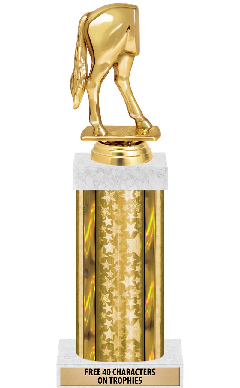 14"GOLD/GD-STARS-GD FIG/SQUARE