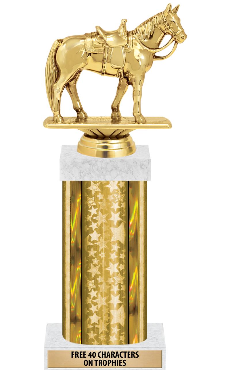 14"GOLD/GD-STARS-GD FIG/SQUARE