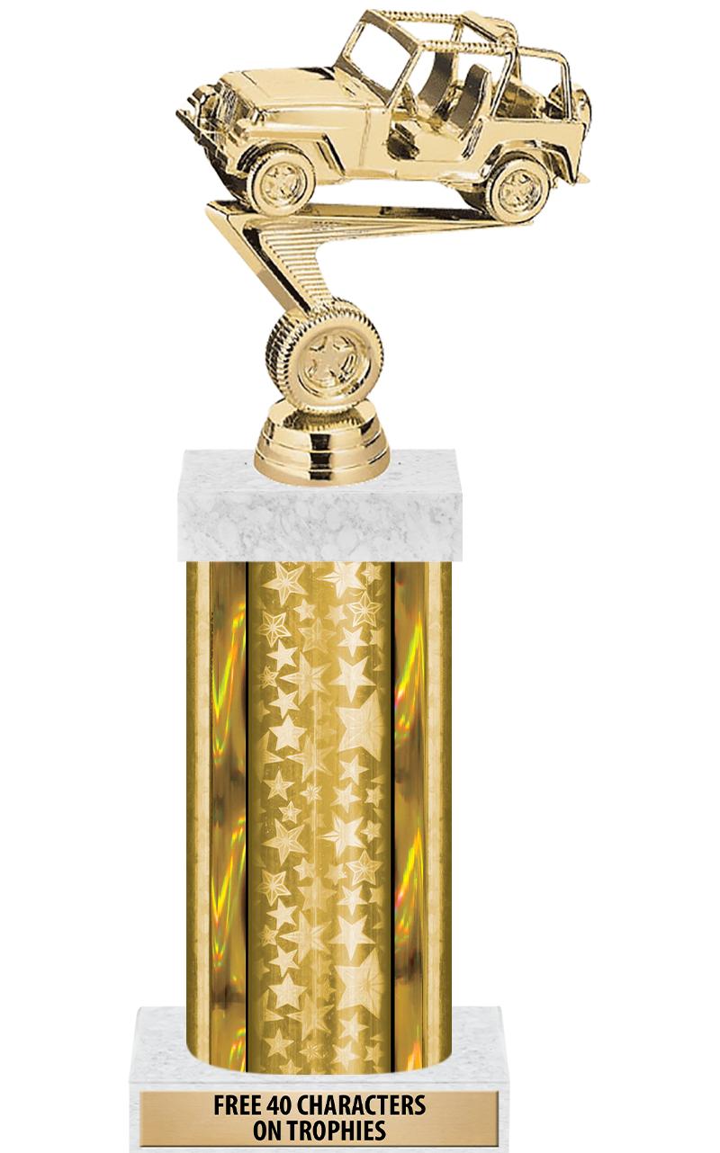 14"GOLD/GD-STARS-GD FIG/SQUARE