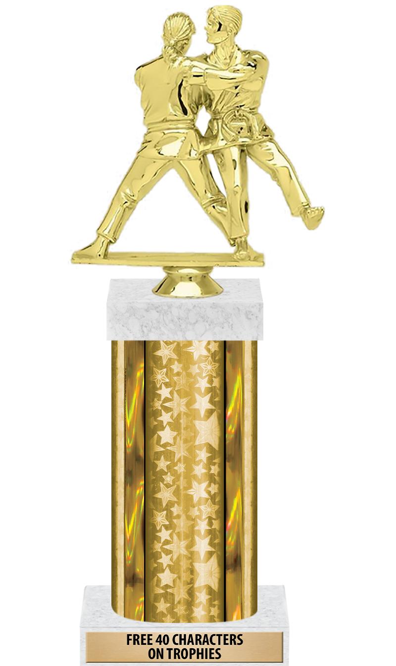 14"GOLD/GD-STARS-GD FIG/SQUARE