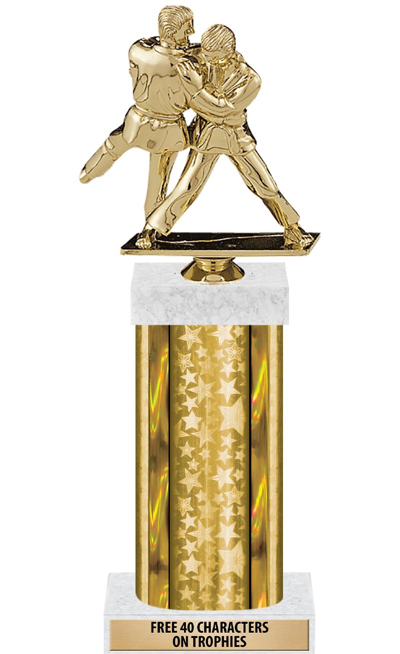 14"GOLD/GD-STARS-GD FIG/SQUARE