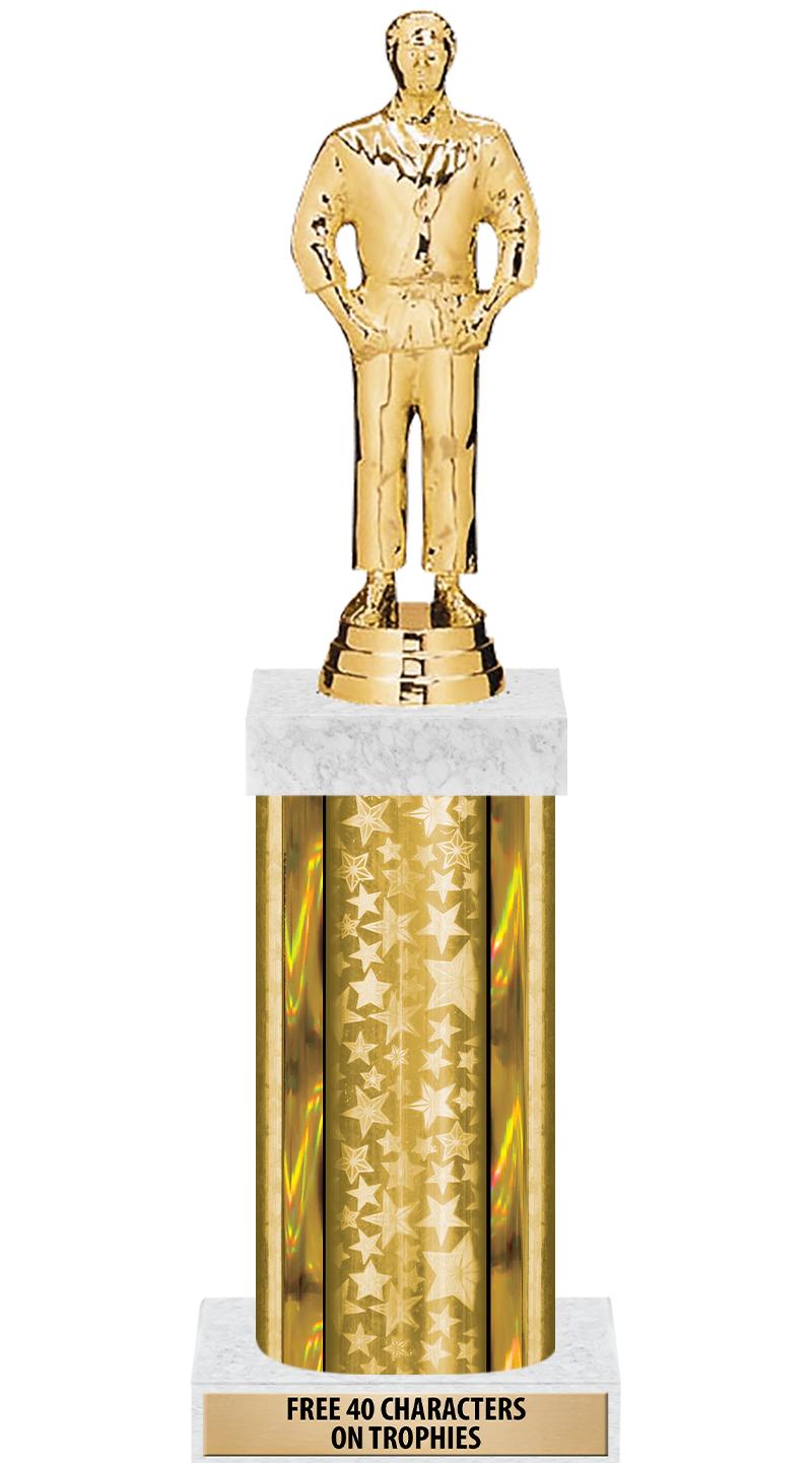 14"GOLD/GD-STARS-GD FIG/SQUARE