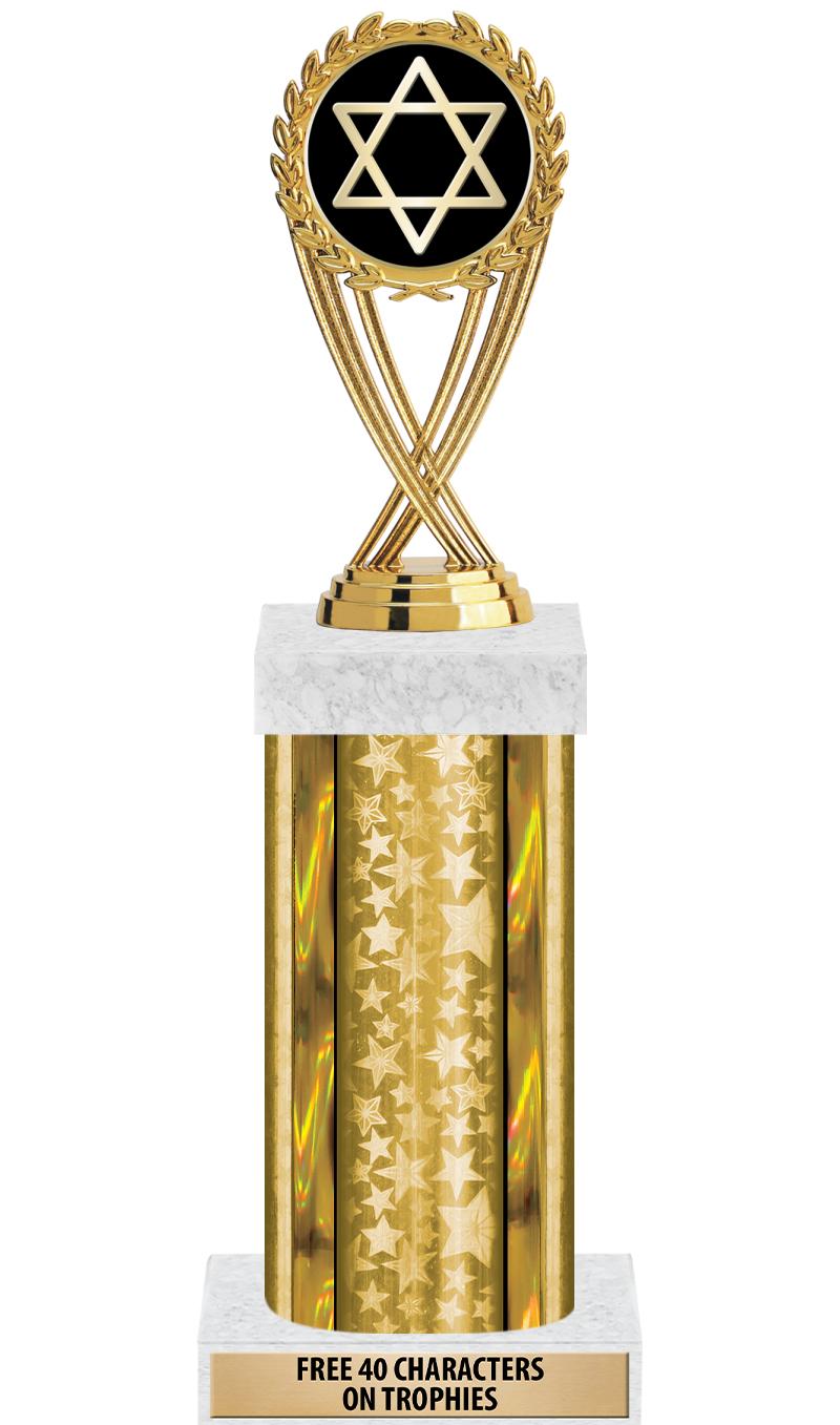 14"GOLD/GD-STARS-GD FIG/SQUARE