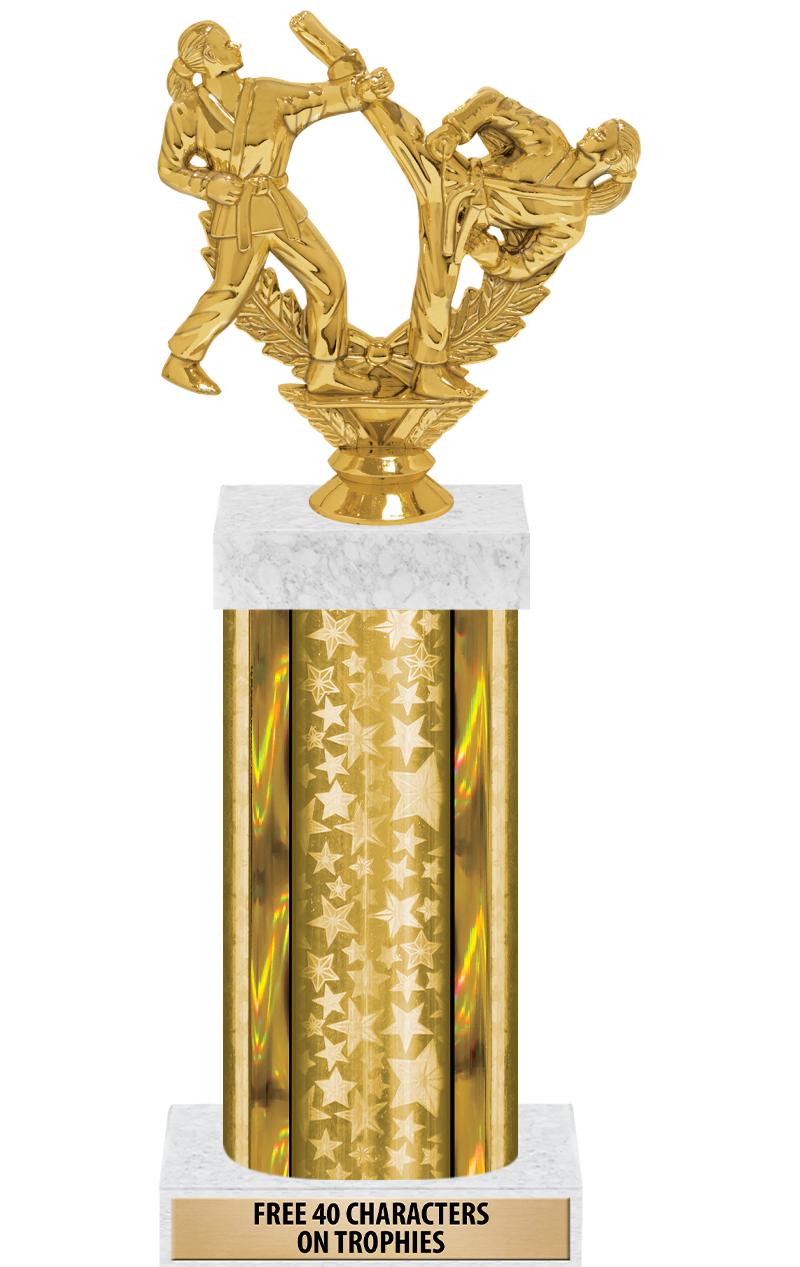 14"GOLD/GD-STARS-GD FIG/SQUARE