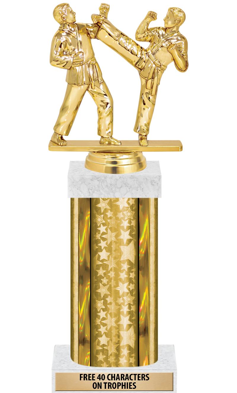 14"GOLD/GD-STARS-GD FIG/SQUARE