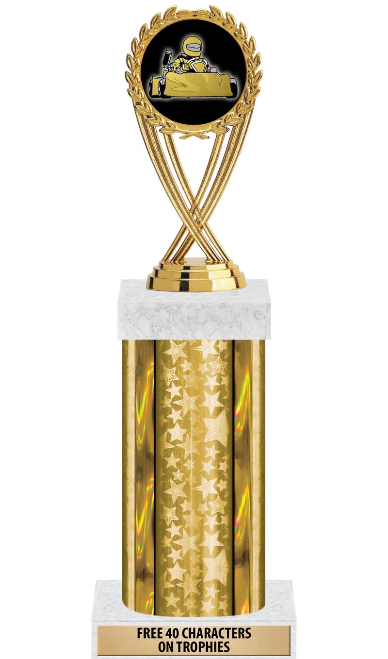 14"GOLD/GD-STARS-GD FIG/SQUARE