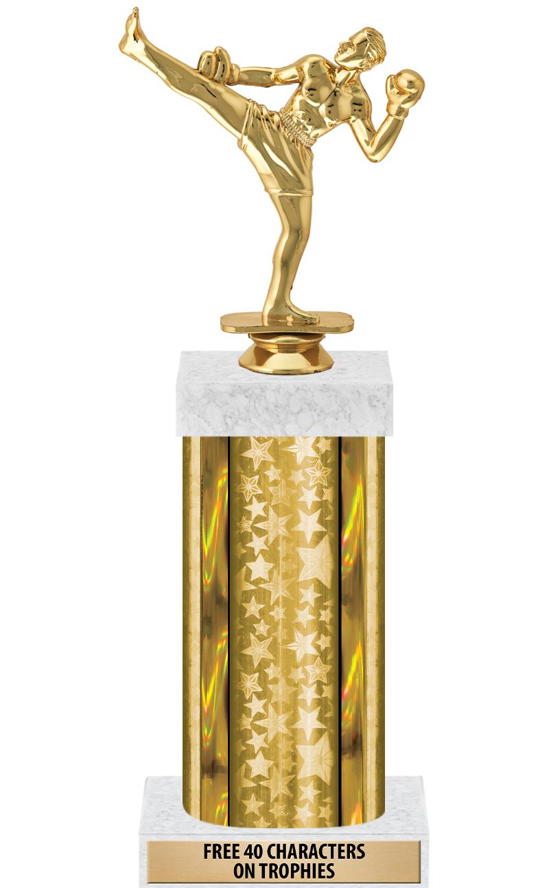 14"GOLD/GD-STARS-GD FIG/SQUARE