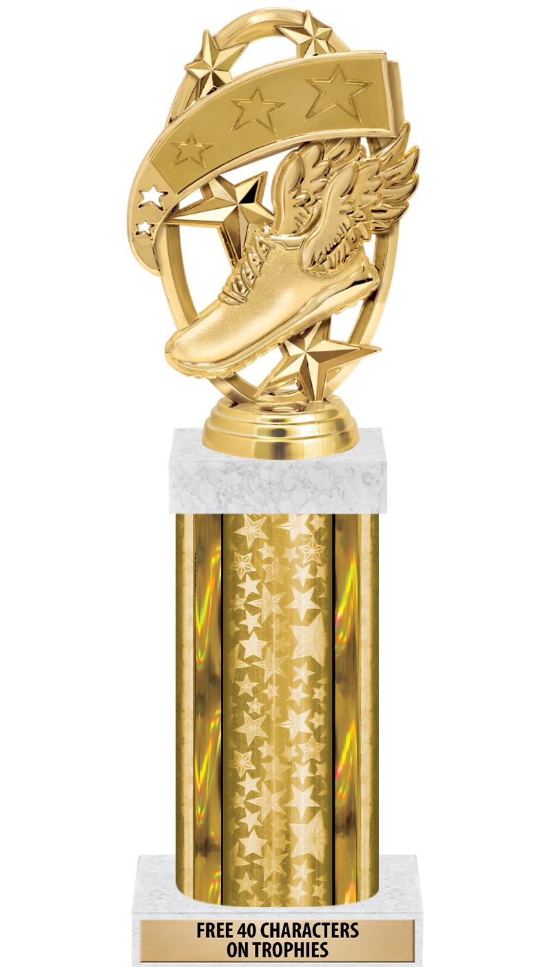 14"GOLD/GD-STARS-GD FIG/SQUARE