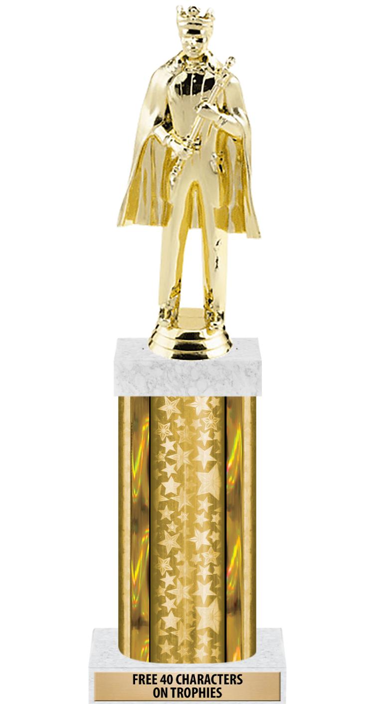 14"GOLD/GD-STARS-GD FIG/SQUARE