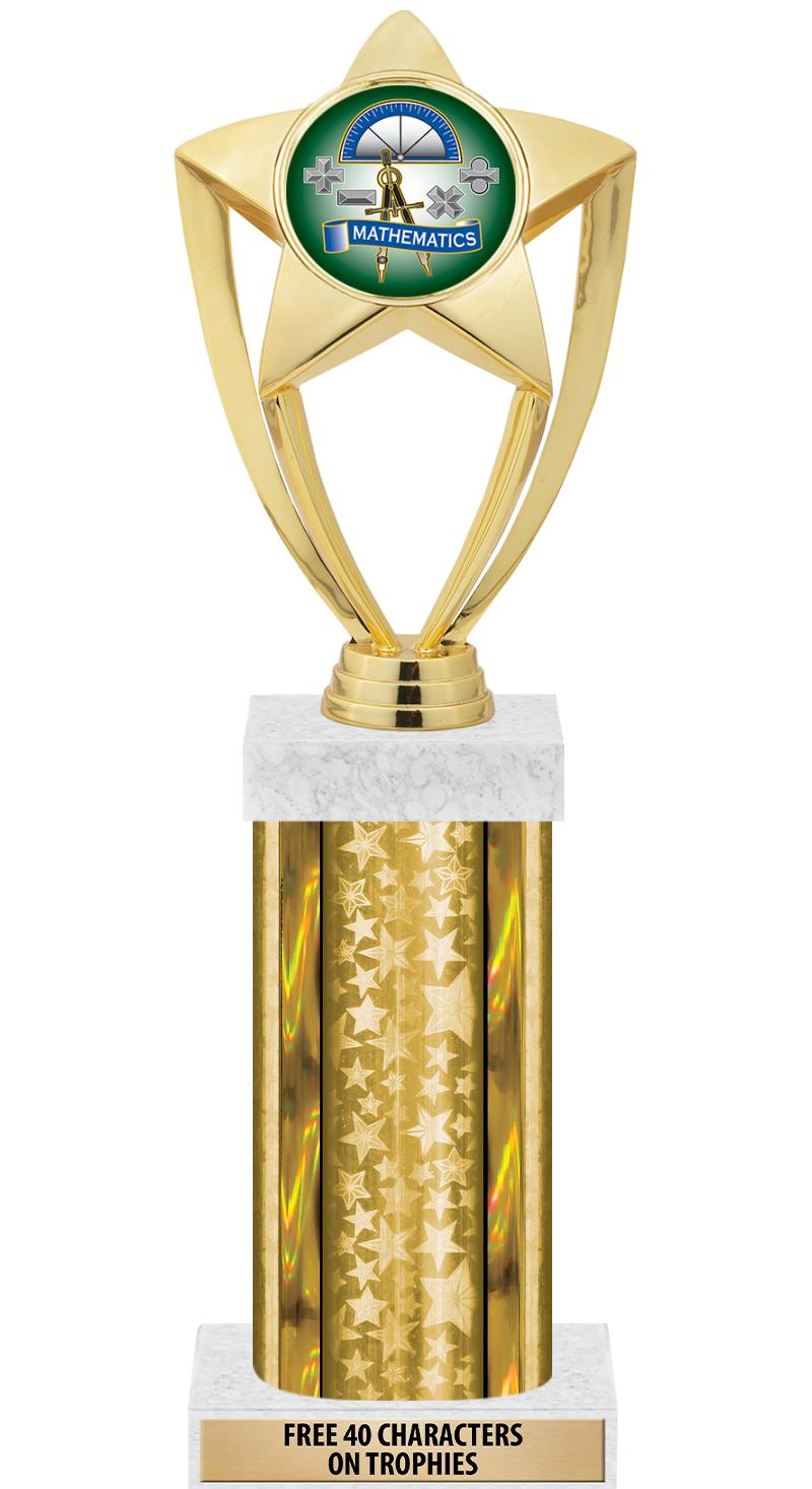 14"GOLD/GD-STARS-GD FIG/SQUARE