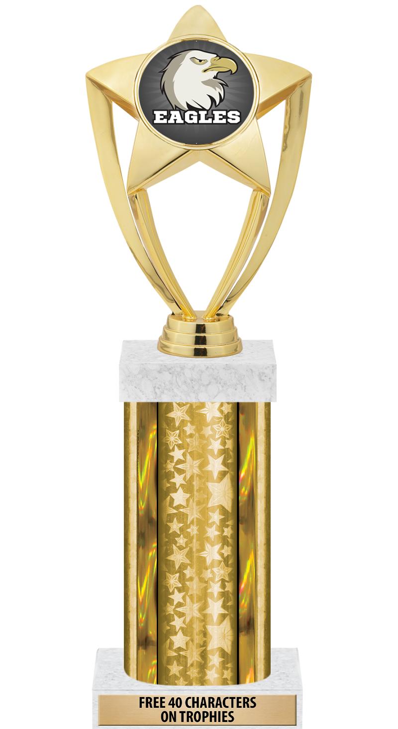 14"GOLD/GD-STARS-GD FIG/SQUARE