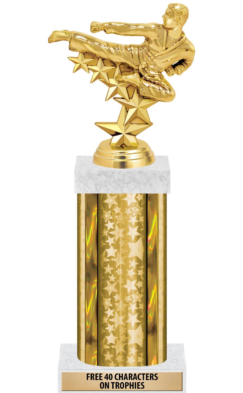 14"GOLD/GD-STARS-GD FIG/SQUARE