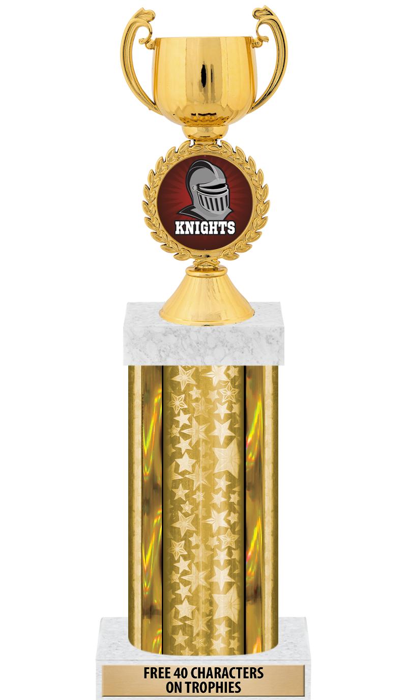 14"GOLD/GD-STARS-GD FIG/SQUARE