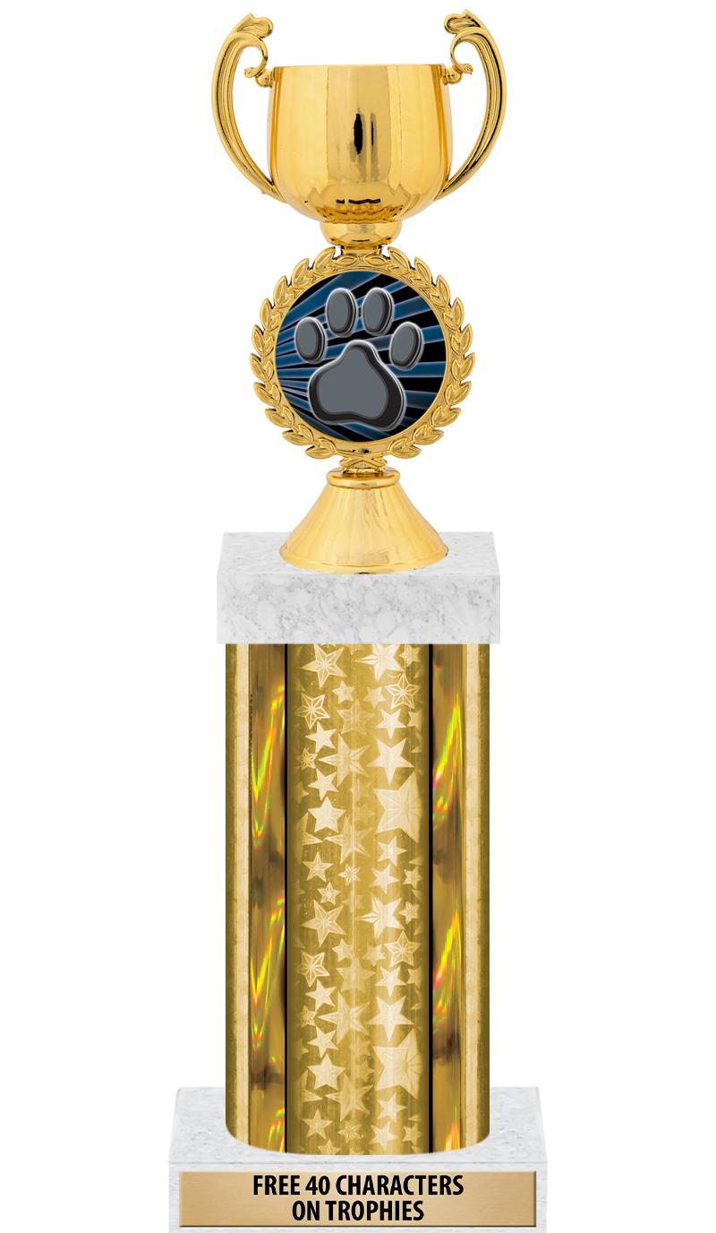 14"GOLD/GD-STARS-GD FIG/SQUARE