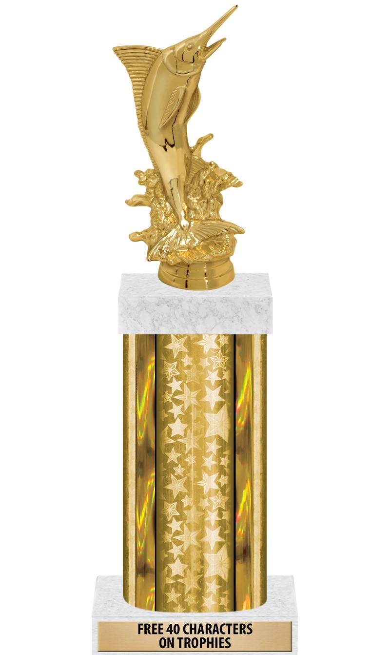 14"GOLD/GD-STARS-GD FIG/SQUARE