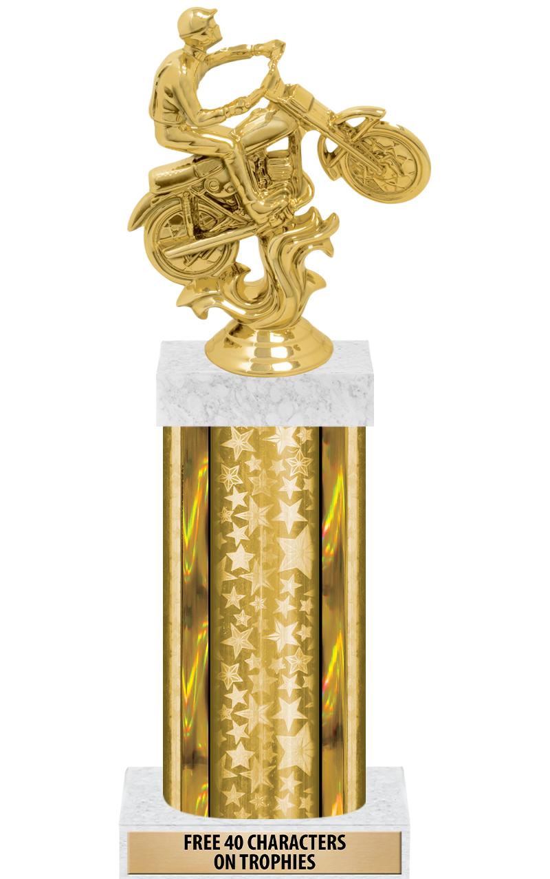 14"GOLD/GD-STARS-GD FIG/SQUARE